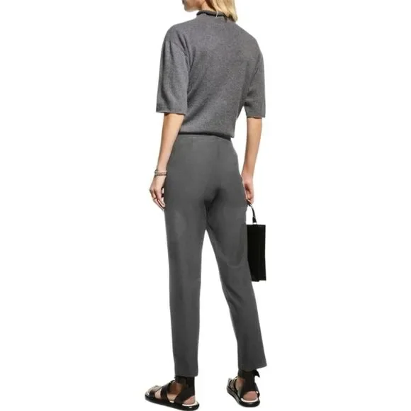 Eileen Fisher Washable Stretch Crepe Slim Ankle Pants Graphite Size Small - Picture 7 of 11
